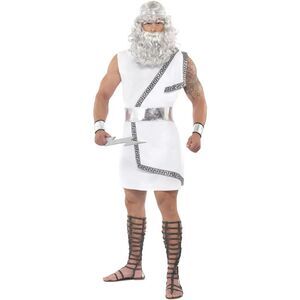 Smiffys Mens Zeus Costume Set / White